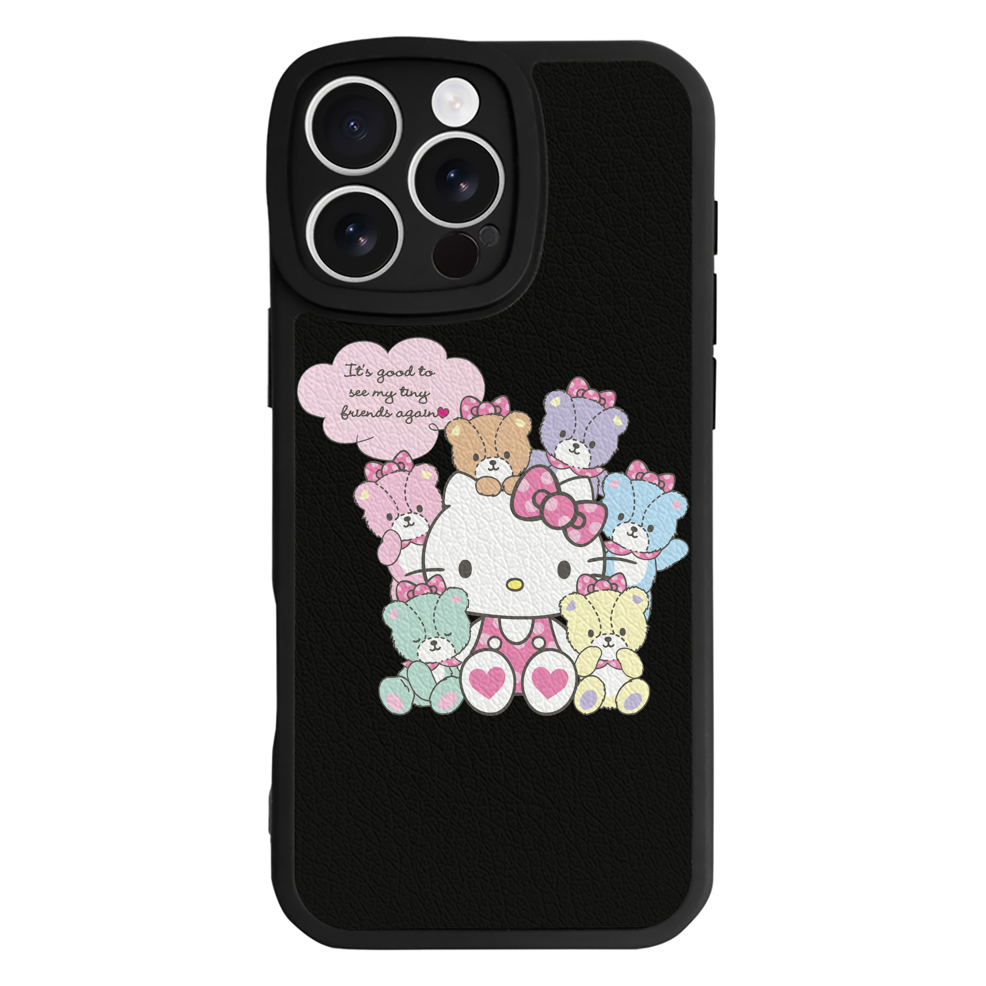 （画像用） Hello Kitty ハローキティ 【iPhone 16シリーズ対応】シリコンスマホケース（レザー調） 材質：シリコン